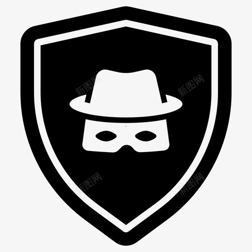 隐私盾牌黑客图标svg_新图网 https://ixintu.com 盾牌 隐私 黑客