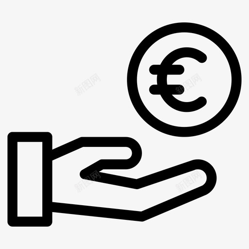 收到欧元慈善捐款图标svg_新图网 https://ixintu.com 付款 储蓄 慈善 捐款 收到欧元