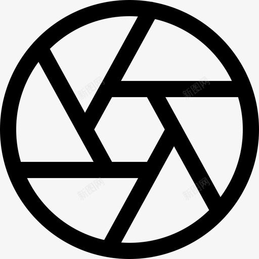 照相机快门光圈光学图标svg_新图网 https://ixintu.com 光圈 光学 变焦 快照 照片线图标 照相机快门