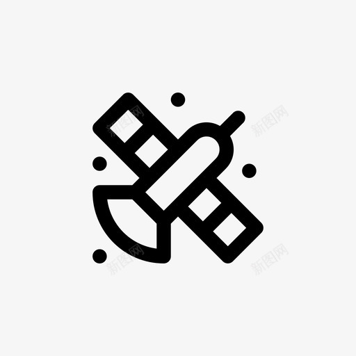 空间像素完美线条图标svg_新图网 https://ixintu.com 像素完美线条 空间