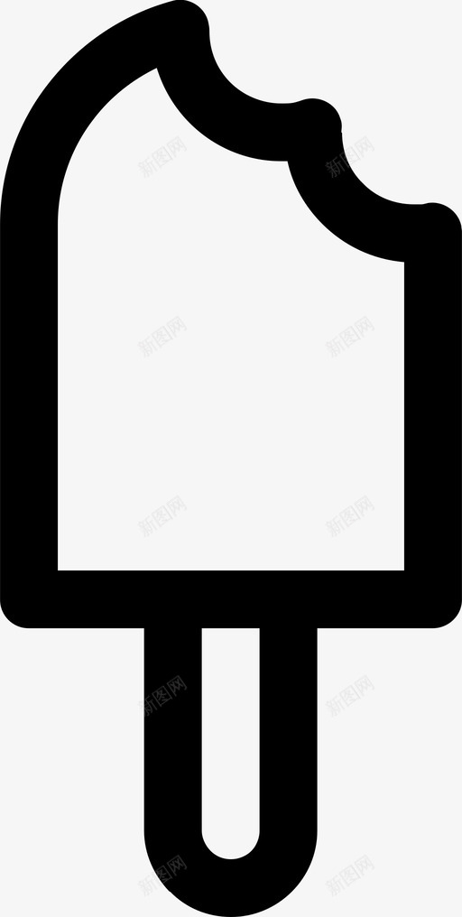 冰棒甜点冰激凌图标svg_新图网 https://ixintu.com 冰棒 冰激凌 甜点