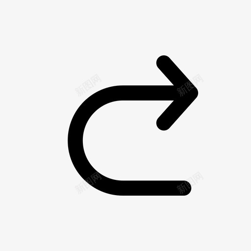 重做操作箭头图标svg_新图网 https://ixintu.com 前进 操作 用户界面行 界面 箭头 重做