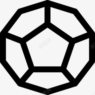 五面体不规则的五面体十二面体上的不规则形状图标图标