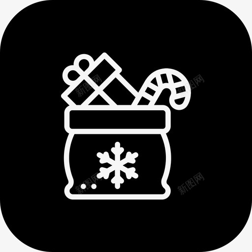 圣诞礼物糖果圣诞袋图标svg_新图网 https://ixintu.com 圣诞瓷砖的区别 圣诞礼物 圣诞袋 圣诞麻袋 糖果