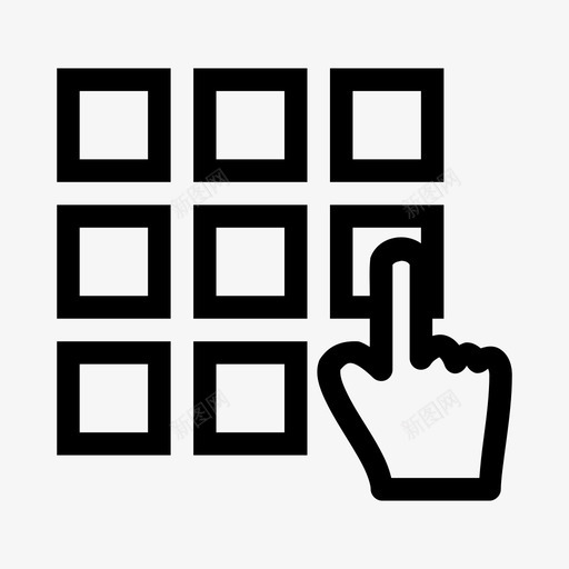 拨号手指手势图标svg_新图网 https://ixintu.com 手 手势 手指 拨号 触摸