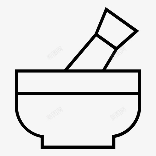 阿育吠陀药药碗图标svg_新图网 https://ixintu.com 药 药碗 阿育吠陀