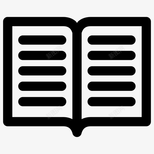 书内容页面图标svg_新图网 https://ixintu.com 书 内容 文本 阅读 页面