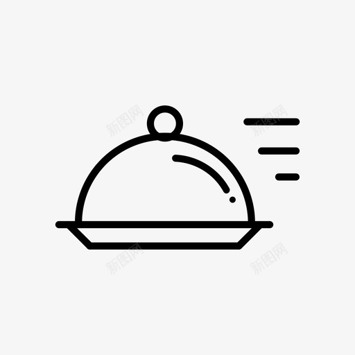 食物烹饪递送图标svg_新图网 https://ixintu.com 厨房 圆顶 烹饪 递送 食物 食物运送