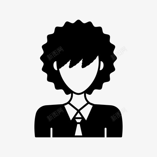 卷发女阿凡达卷发图标svg_新图网 https://ixintu.com 卷发 卷发女 妹妹 小姑娘 阿凡达 阿凡达女