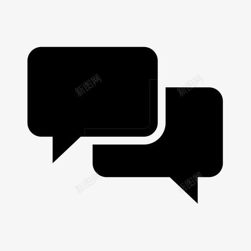 聊天交流facebook图标svg_新图网 https://ixintu.com facebook facebookglyph glyph 交流 用户界面 社交媒体 聊天