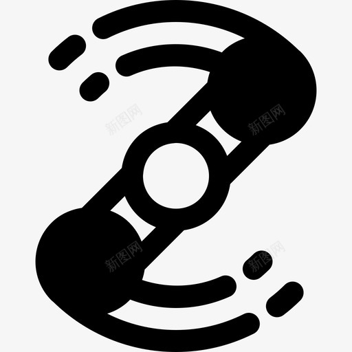 fidget微调器上瘾图标svg_新图网 https://ixintu.com fidgetspinner实心图标 fidget微调器 上瘾 压力释放器 设计 运动