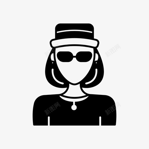 戴帽子的女人化身衣服图标svg_新图网 https://ixintu.com 化身 化身女人 戴帽子的女人 游客 衣服