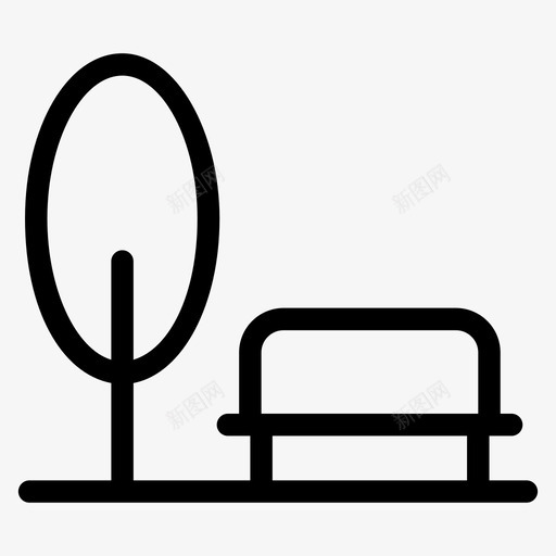 公园自然树凳图标svg_新图网 https://ixintu.com 公园 树凳 自然