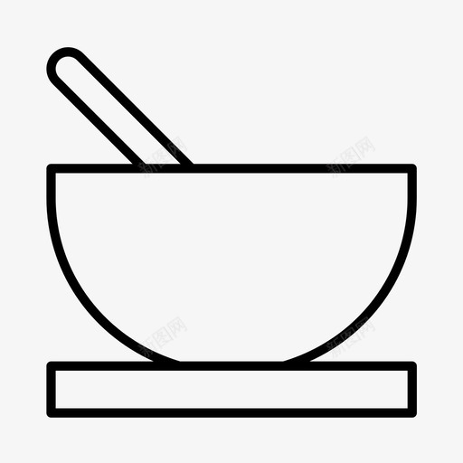 麦片粥碗早餐图标svg_新图网 https://ixintu.com 早晨 早餐 汤 碗 食物 麦片粥
