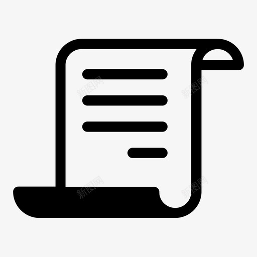 纸张文档办公字形图标svg_新图网 https://ixintu.com 办公字形 文档 纸张