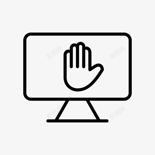禁止计算机阻止手动图标svg_新图网 https://ixintu.com 停止 手动 禁止计算机 阻止