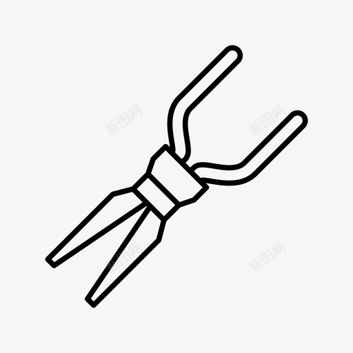尖嘴钳切割工具图标svg_新图网 https://ixintu.com 切割 尖嘴钳 工具