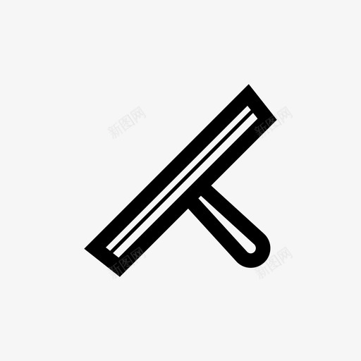 刮板清洁透明图标svg_新图网 https://ixintu.com 刮板 嵌套3 擦拭 清洁 玻璃 窗户 透明