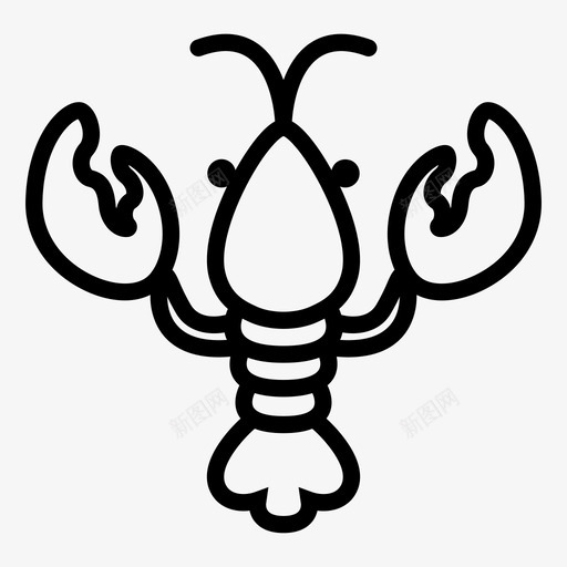 癌症动物小龙虾图标svg_新图网 https://ixintu.com 农场 农场动物 动物 小龙虾 癌症 龙虾