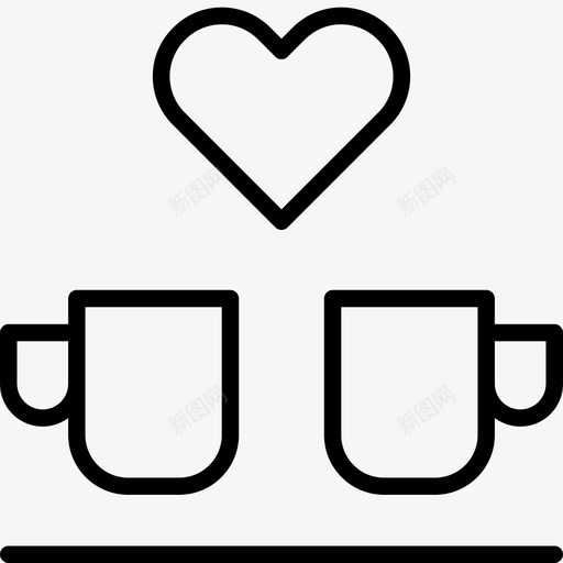 心咖啡杯子图标svg_新图网 https://ixintu.com 咖啡 心 最爱 杯子 甜心薄 饮料