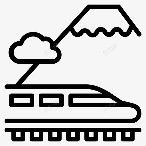 火车铁路有轨电车图标svg_新图网 https://ixintu.com 旅行收集 有轨电车 火车 运输 铁路 隧道