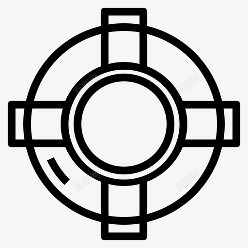 救生圈漂浮救命图标svg_新图网 https://ixintu.com 安全 救命 救生圈 漂浮