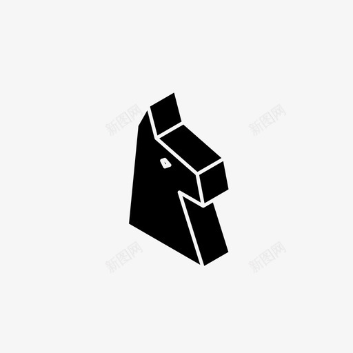 黑骑士象棋爱好图标svg_新图网 https://ixintu.com 令牌 游戏 爱好 策略 象棋 象棋数字 黑骑士