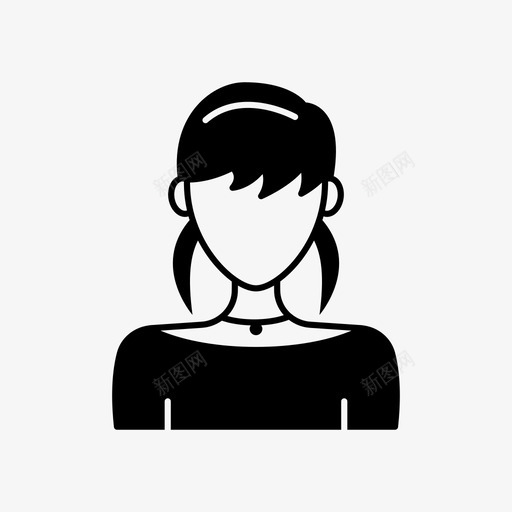 短发女孩化身项链图标svg_新图网 https://ixintu.com 化身 化身女人 女人 短发 短发女孩 项链