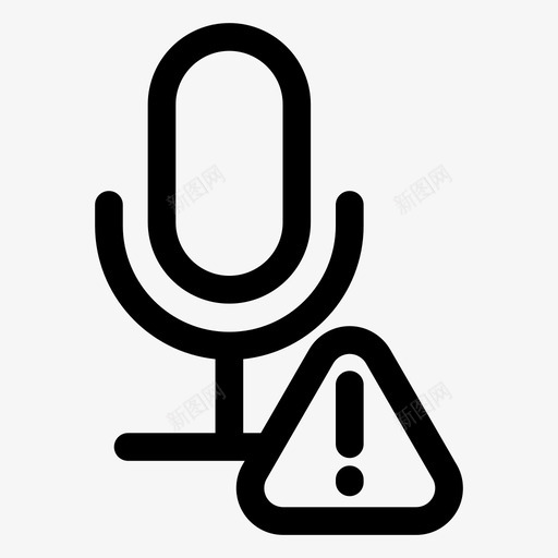 录制错误麦克风错误图标设置svg_新图网 https://ixintu.com 录制错误 错误图标设置 麦克风