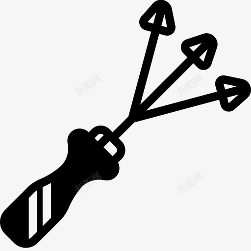 手叉园艺工具图标svg_新图网 https://ixintu.com 园艺 园艺实心 工具 手叉