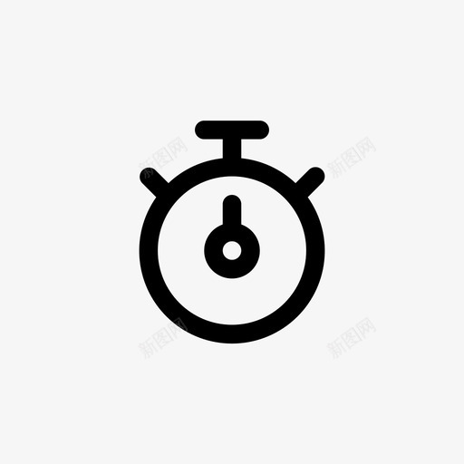 秒表像素完美线条图标svg_新图网 https://ixintu.com 像素完美线条 秒表