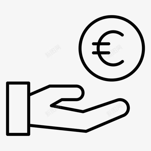 收到欧元慈善捐款图标svg_新图网 https://ixintu.com 付款 储蓄 慈善 捐款 收到欧元