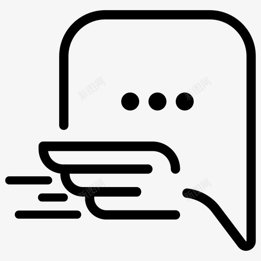 快速通信轻巧即时图标svg_新图网 https://ixintu.com 即时 响应 快速通信 文本 轻巧