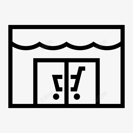 商店建筑物市场图标svg_新图网 https://ixintu.com 商店 市场 建筑物 购物