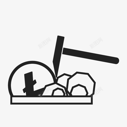 加密货币区块链莱特币图标svg_新图网 https://ixintu.com 加密货币 区块链 我的 莱特币 采矿