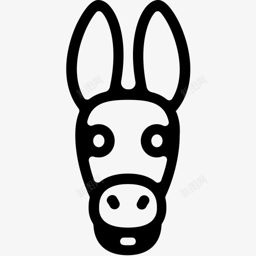 驴脸驴马科图标svg_新图网 https://ixintu.com 马科 驴 驴脸