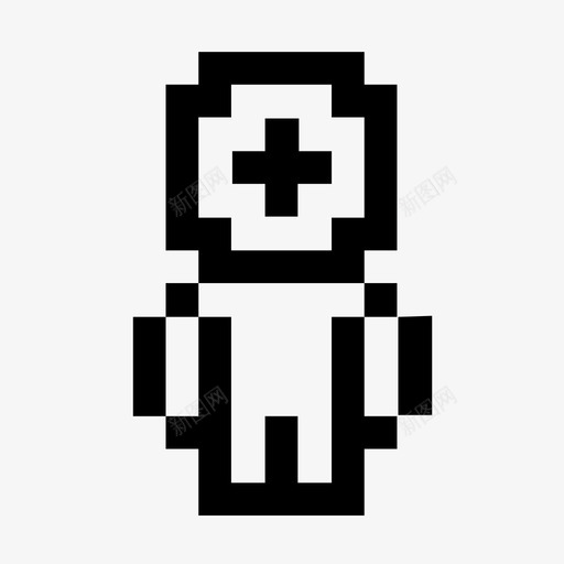 添加人物像素艺术图标svg_新图网 https://ixintu.com 像素艺术图标 添加人物