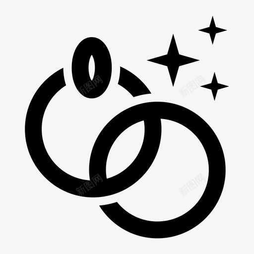 结婚戒指黄金珠宝图标svg_新图网 https://ixintu.com 婚礼图标 珠宝 结婚戒指 黄金