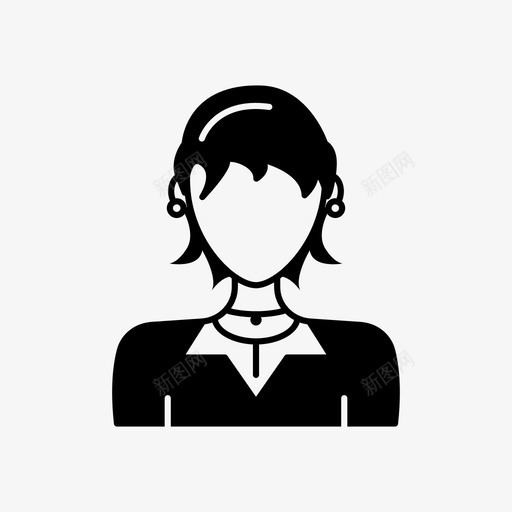 短发女人化身无脸图标svg_新图网 https://ixintu.com 化身 化身女人 无脸 用户 短发 短发女人
