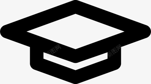 毕业帽灰泥板商务图标套装svg_新图网 https://ixintu.com 商务图标套装 毕业帽 灰泥板