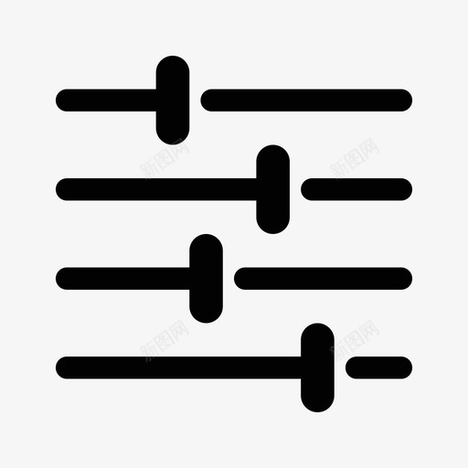 首选项调整均衡器图标svg_新图网 https://ixintu.com 均衡器 处理程序 菜单 设置 调整 音乐 首选项