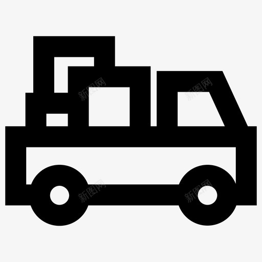 车辆箱子皮卡图标svg_新图网 https://ixintu.com 皮卡 箱子 车辆