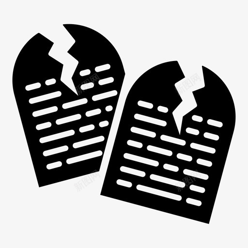 罪破碎戒律图标svg_新图网 https://ixintu.com 不道德 圣经故事 戒律 破碎 罪 违法 邪恶