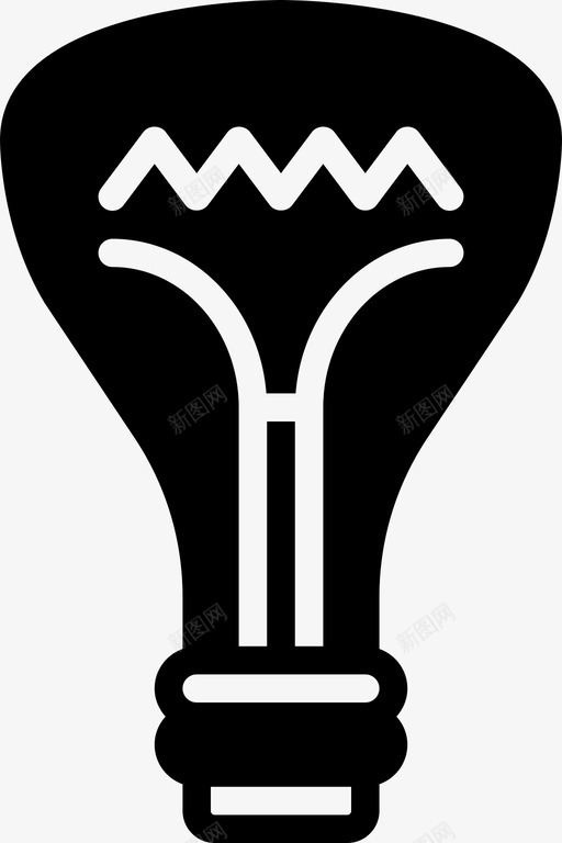 卤素灯泡家用电器灯泡图标svg_新图网 https://ixintu.com 卤素灯泡 家用电器 房间 灯泡 装饰家具家用实心
