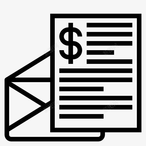 商务信函合同电子邮件图标svg_新图网 https://ixintu.com 合同 商务信函 电子邮件