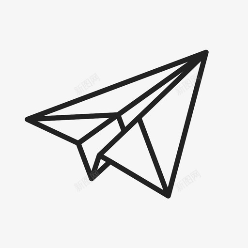 飞机折叠折纸图标svg_新图网 https://ixintu.com 折叠 折纸 纸张 飞机