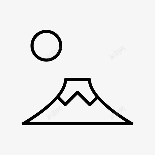 富士山日本东京图标svg_新图网 https://ixintu.com 东京 富士山 建筑物 日本