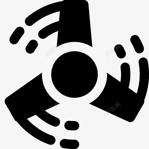 fidgetspinner机械图标svg_新图网 https://ixintu.com fidgetspinner fidgetspinner实心图标 机械 流行 潮流 设计