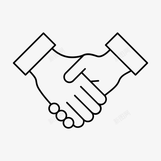 握手商务合作图标svg_新图网 https://ixintu.com 合作 商务 手势 握手