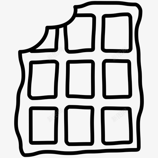 巧克力棒手绘食物涂鸦图标svg_新图网 https://ixintu.com 巧克力棒 手绘 食物涂鸦